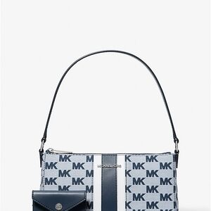 Michael Kors Blue Monogram Shoulder Bag